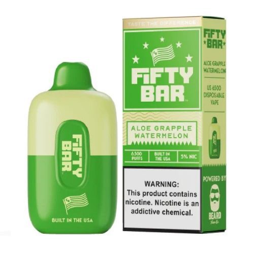 Fifty Bar 6500 Puff Disposable AloeGrappleWatermelon 800x800 1