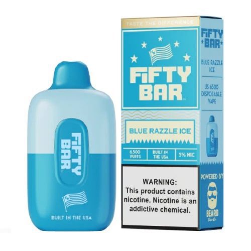 Fifty Bar 6500 Puff Disposable BlueRazzleIce 800x800 1