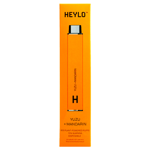 Heylo 800 Puff Zero Nicotine Disposable Vape Device Yuzu Mandarin