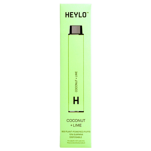 Heylo 800 Puff Zero Nicotine Disposable Vape Device Coconut Lime